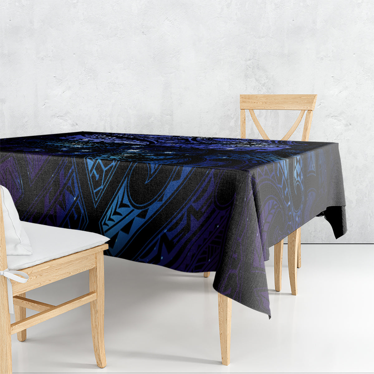 New Zealand Matariki Tablecloth Maori Pattern and Matariki Sky Night