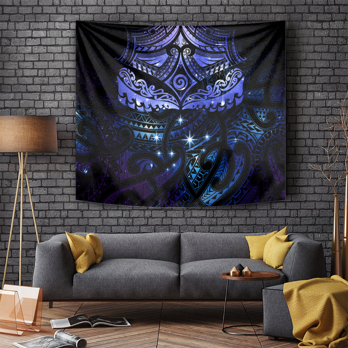 New Zealand Matariki Tapestry Maori Pattern and Matariki Sky Night