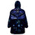 New Zealand Matariki Wearable Blanket Hoodie Maori Pattern and Matariki Sky Night