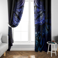 New Zealand Matariki Window Curtain Maori Pattern and Matariki Sky Night LT03 - Polynesian Pride