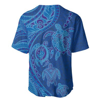 Hawaiian Turtles and Polynesian Art Tattoo Baseball Jersey Ocean Abyss