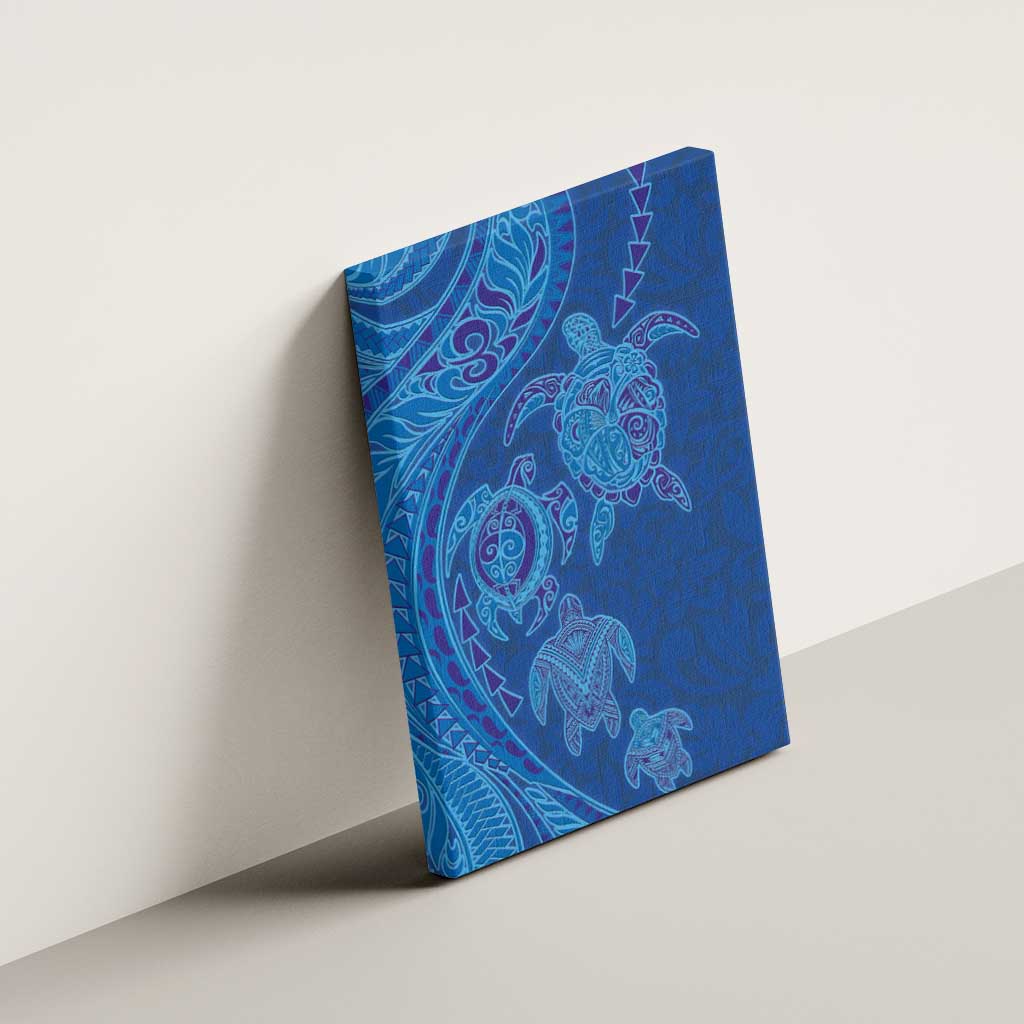 Hawaiian Turtles and Polynesian Art Tattoo Canvas Wall Art Ocean Abyss LT03 - Polynesian Pride