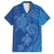 Hawaiian Turtles and Polynesian Art Tattoo Family Matching Off Shoulder Short Dress and Hawaiian Shirt Ocean Abyss