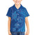 Hawaiian Turtles and Polynesian Art Tattoo Family Matching Off Shoulder Short Dress and Hawaiian Shirt Ocean Abyss