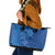 Hawaiian Turtles and Polynesian Art Tattoo Leather Tote Bag Ocean Abyss