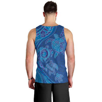 Hawaiian Turtles and Polynesian Art Tattoo Men Tank Top Ocean Abyss
