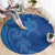 Hawaiian Turtles and Polynesian Art Tattoo Round Carpet Ocean Abyss
