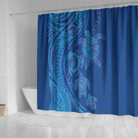 Hawaiian Turtles and Polynesian Art Tattoo Shower Curtain Ocean Abyss LT03 - Polynesian Pride