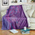 Hawaiian Turtles and Polynesian Art Tattoo Blanket Dusky Violet
