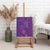 Hawaiian Turtles and Polynesian Art Tattoo Canvas Wall Art Dusky Violet