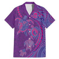 Hawaiian Turtles and Polynesian Art Tattoo Family Matching Mermaid Dress and Hawaiian Shirt Dusky Violet