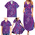 Hawaiian Turtles and Polynesian Art Tattoo Family Matching Summer Maxi Dress and Hawaiian Shirt Dusky Violet