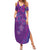 Hawaiian Turtles and Polynesian Art Tattoo Family Matching Summer Maxi Dress and Hawaiian Shirt Dusky Violet