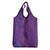 Hawaiian Turtles and Polynesian Art Tattoo Grocery Bag Dusky Violet