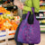 Hawaiian Turtles and Polynesian Art Tattoo Grocery Bag Dusky Violet