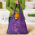Hawaiian Turtles and Polynesian Art Tattoo Grocery Bag Dusky Violet