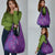 Hawaiian Turtles and Polynesian Art Tattoo Grocery Bag Dusky Violet