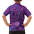 Hawaiian Turtles and Polynesian Art Tattoo Hawaiian Shirt Dusky Violet