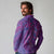 Hawaiian Turtles and Polynesian Art Tattoo Long Sleeve Polo Shirt Dusky Violet