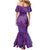 Hawaiian Turtles and Polynesian Art Tattoo Mermaid Dress Dusky Violet