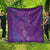 Hawaiian Turtles and Polynesian Art Tattoo Quilt Dusky Violet