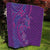 Hawaiian Turtles and Polynesian Art Tattoo Quilt Dusky Violet