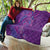 Hawaiian Turtles and Polynesian Art Tattoo Quilt Dusky Violet