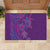 Hawaiian Turtles and Polynesian Art Tattoo Rubber Doormat Dusky Violet