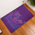 Hawaiian Turtles and Polynesian Art Tattoo Rubber Doormat Dusky Violet