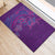 Hawaiian Turtles and Polynesian Art Tattoo Rubber Doormat Dusky Violet