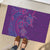 Hawaiian Turtles and Polynesian Art Tattoo Rubber Doormat Dusky Violet