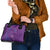 Hawaiian Turtles and Polynesian Art Tattoo Shoulder Handbag Dusky Violet