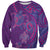 Hawaiian Turtles and Polynesian Art Tattoo Sweatshirt Dusky Violet
