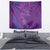 Hawaiian Turtles and Polynesian Art Tattoo Tapestry Dusky Violet