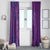Hawaiian Turtles and Polynesian Art Tattoo Window Curtain Dusky Violet