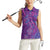 Hawaiian Turtles and Polynesian Art Tattoo Women Sleeveless Polo Shirt Dusky Violet