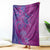 Hawaiian Turtles and Polynesian Art Tattoo Blanket Cerise