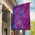 Hawaiian Turtles and Polynesian Art Tattoo Garden Flag Cerise