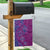 Hawaiian Turtles and Polynesian Art Tattoo Garden Flag Cerise