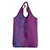 Hawaiian Turtles and Polynesian Art Tattoo Grocery Bag Cerise