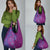 Hawaiian Turtles and Polynesian Art Tattoo Grocery Bag Cerise