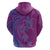 Hawaiian Turtles and Polynesian Art Tattoo Hoodie Cerise