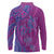 Hawaiian Turtles and Polynesian Art Tattoo Long Sleeve Polo Shirt Cerise