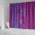 Hawaiian Turtles and Polynesian Art Tattoo Shower Curtain Cerise
