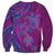 Hawaiian Turtles and Polynesian Art Tattoo Sweatshirt Cerise