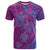 Hawaiian Turtles and Polynesian Art Tattoo T Shirt Cerise