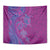 Hawaiian Turtles and Polynesian Art Tattoo Tapestry Cerise