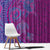 Hawaiian Turtles and Polynesian Art Tattoo Window Curtain Cerise