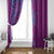 Hawaiian Turtles and Polynesian Art Tattoo Window Curtain Cerise