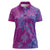 Hawaiian Turtles and Polynesian Art Tattoo Women Polo Shirt Cerise